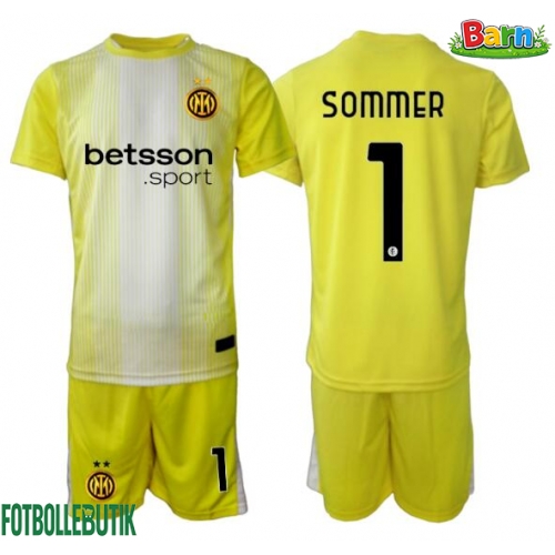 Inter Milan Yann Sommer #1 Målvakt Bortaställ Barn 2025-26 Kortärmad (+ Korta byxor)